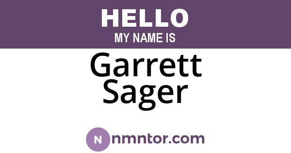 Garrett Sager