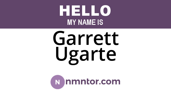 Garrett Ugarte