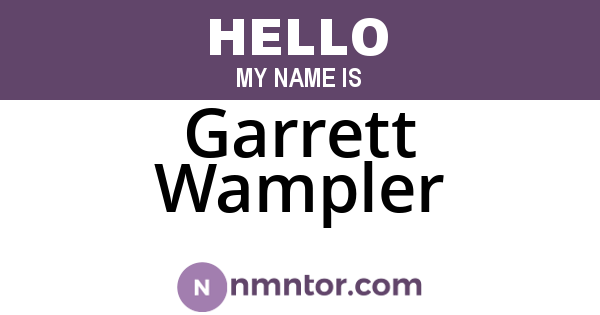 Garrett Wampler