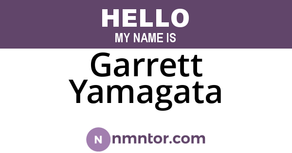 Garrett Yamagata