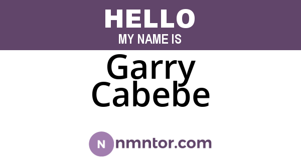 Garry Cabebe