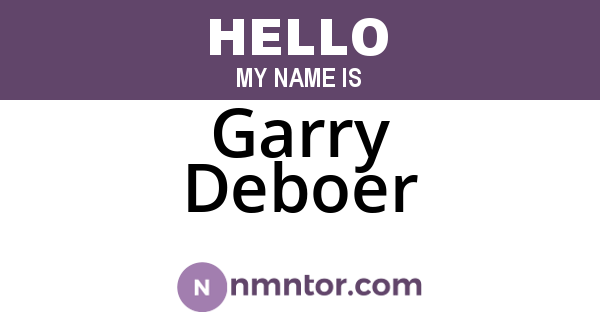 Garry Deboer