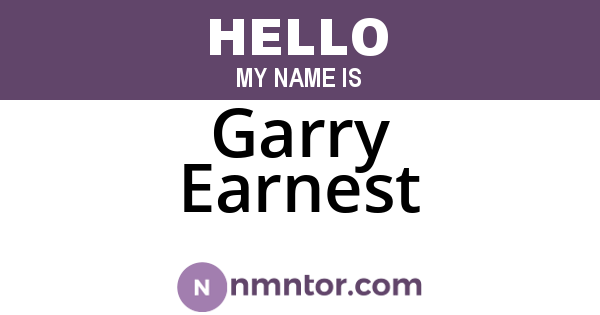 Garry Earnest