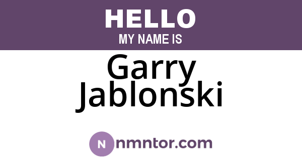 Garry Jablonski
