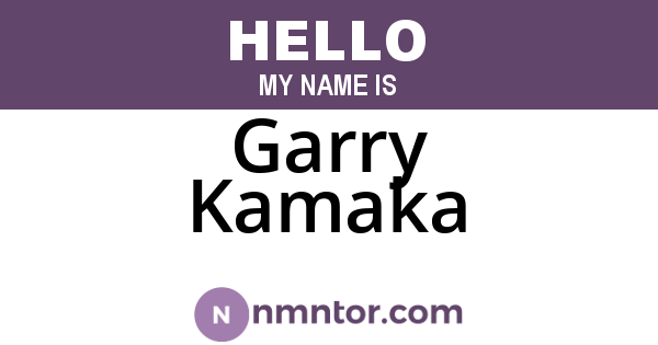 Garry Kamaka