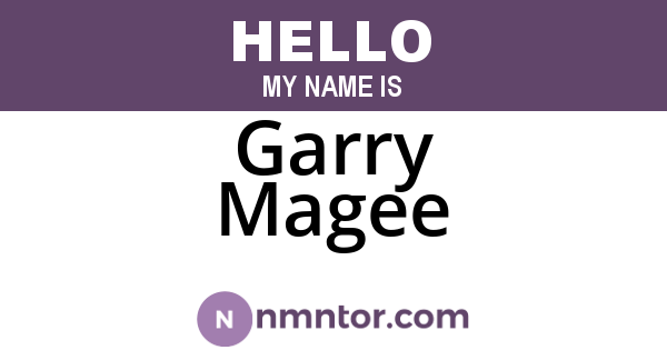 Garry Magee