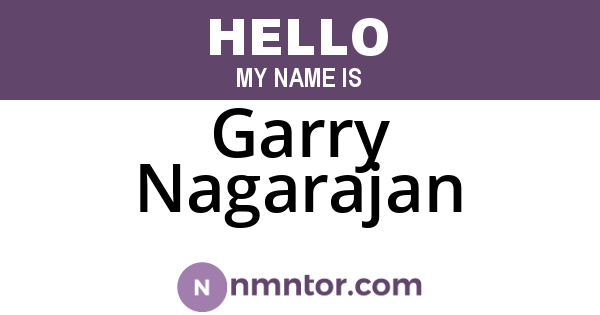 Garry Nagarajan