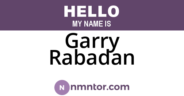 Garry Rabadan