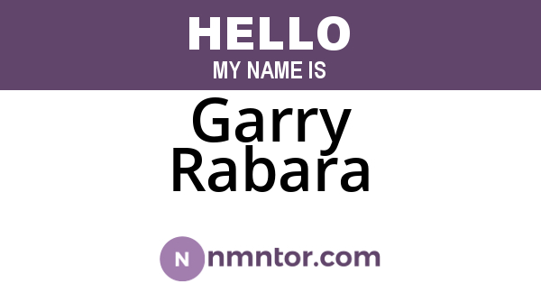 Garry Rabara