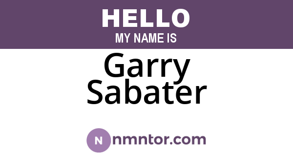Garry Sabater