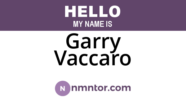 Garry Vaccaro
