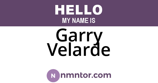 Garry Velarde