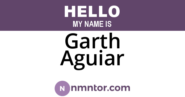 Garth Aguiar