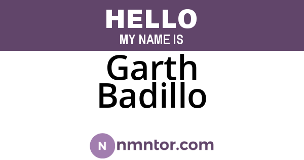 Garth Badillo