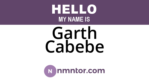 Garth Cabebe