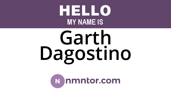 Garth Dagostino