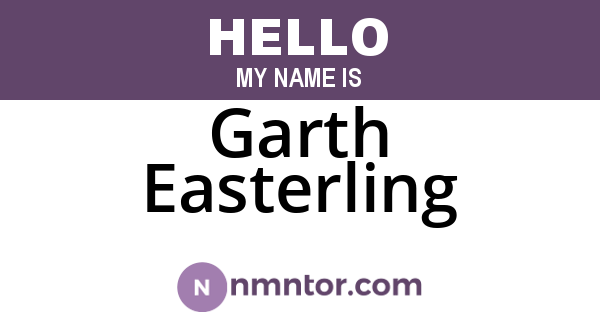 Garth Easterling