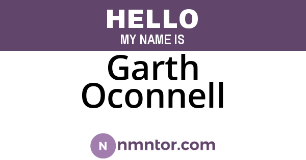 Garth Oconnell
