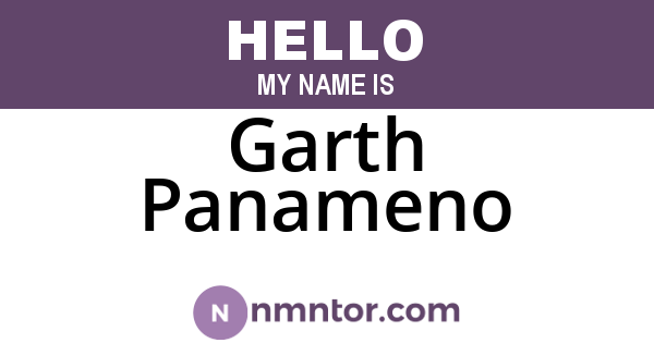 Garth Panameno