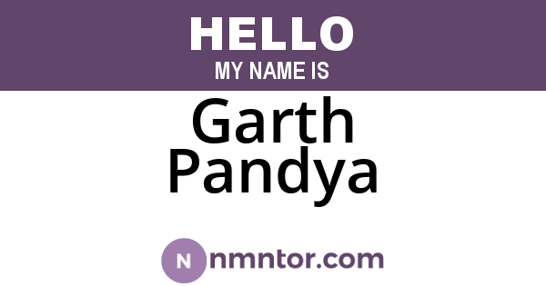 Garth Pandya