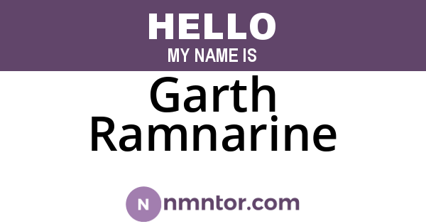 Garth Ramnarine