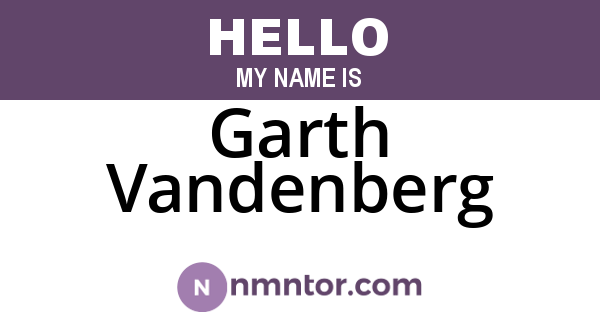 Garth Vandenberg