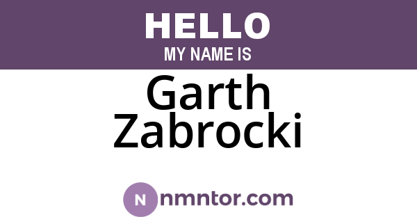 Garth Zabrocki