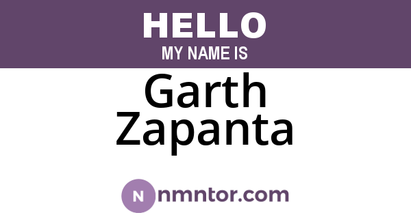 Garth Zapanta