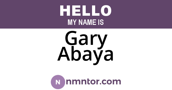 Gary Abaya