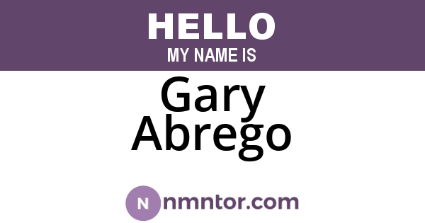 Gary Abrego