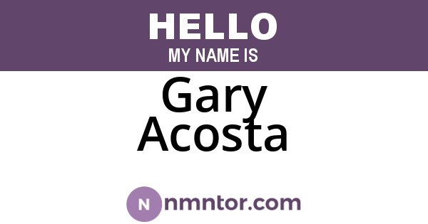 Gary Acosta