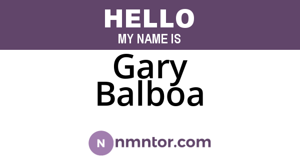 Gary Balboa