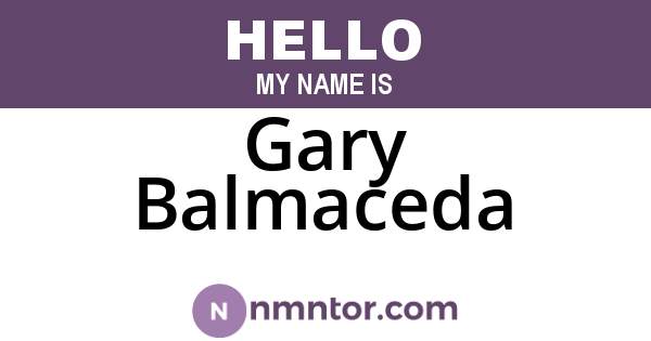 Gary Balmaceda