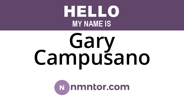 Gary Campusano