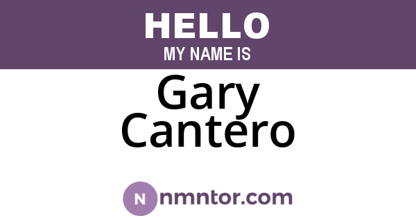 Gary Cantero