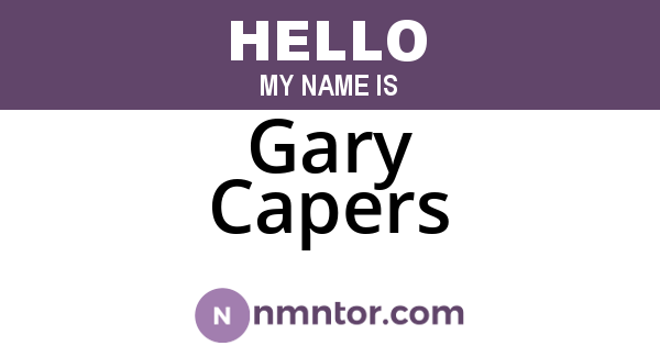 Gary Capers