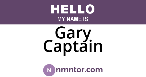 Gary Captain