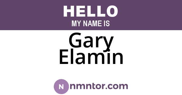 Gary Elamin