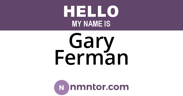 Gary Ferman