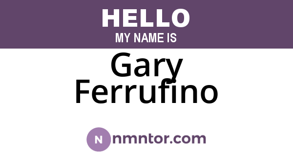 Gary Ferrufino