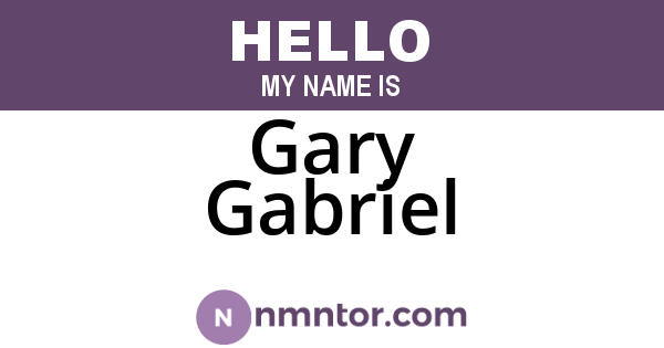 Gary Gabriel