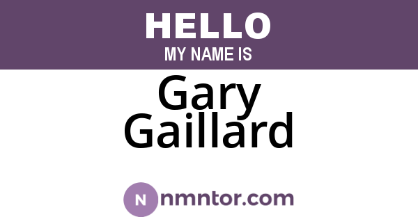Gary Gaillard