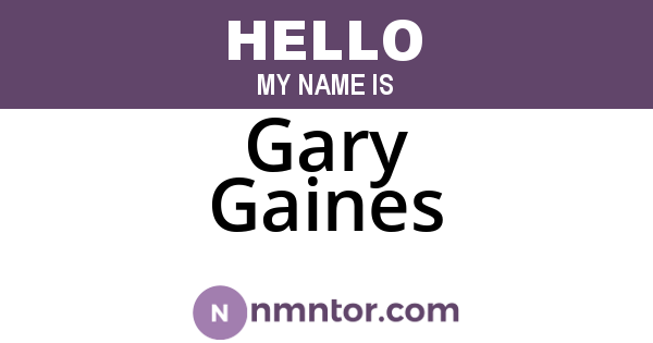 Gary Gaines