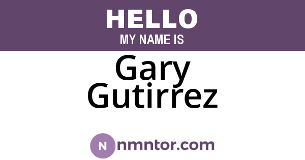 Gary Gutirrez