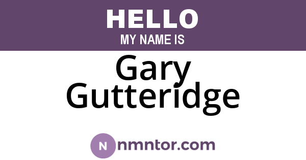 Gary Gutteridge