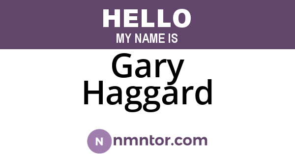 Gary Haggard
