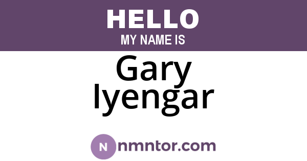 Gary Iyengar