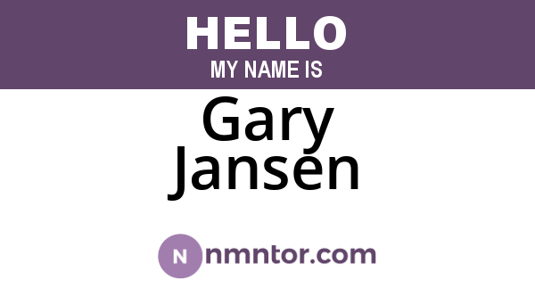 Gary Jansen