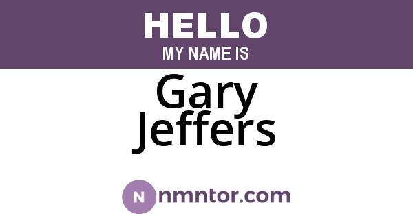 Gary Jeffers