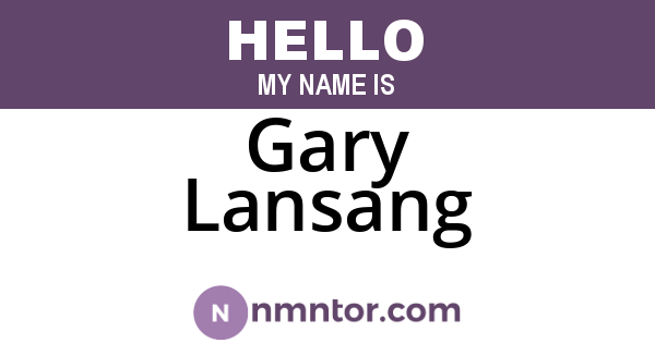 Gary Lansang